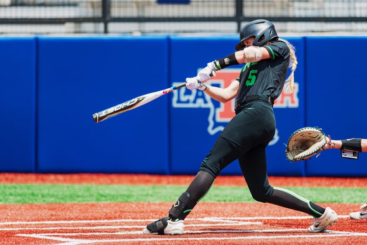 UNT player batting in game