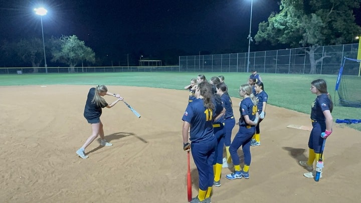 UNT softball practice session